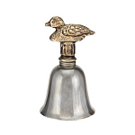 0016704 Бронза КОЛОКОЛЬЧИК "Утка"  хромированный