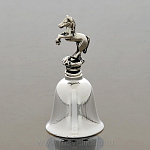 0016707 Бронза КОЛОКОЛЬЧИК "Лошадь" хромированный гладкая