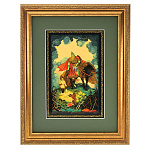 0060978/45*36см  Лаковая миниатюра Палех ПАННО "Святогор" Фомина в П/У