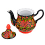 Чайник заварочный 0,5 л с росписью "Рябинка". Хохлома, фотография 3. Интернет-магазин ЛАВКА ПОДАРКОВ