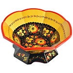 0023058/10*25см  Хохлома ЧАША ПОД ФРУКТЫ