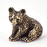 0023920 Бронза Статуэтка Сувенир "МЕДВЕЖОНОК сидящий" 2,8*2,2см (95480)