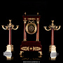 Настольные часы с двумя подсвечниками "Лики времени", фотография 1. Интернет-магазин ЛАВКА ПОДАРКОВ