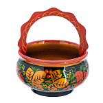 Конфетница-корзинка "Клубника". Хохлома