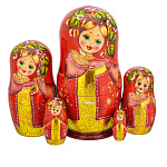 Матрешка "Цветы" 5 мест