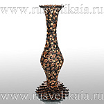 0028317  ВАЗА ВЫСОКАЯ ИЗ КОСТОЧЕК персика 