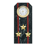 29007/3162 Нат.камень Часы-Погон "ПОЛКОВНИК" в ассортименте Змеевик (3162)