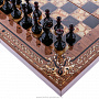 Шахматы с инкрустацией и фигурами из янтаря "Арабески-Тина" 56х56 см, фотография 3. Интернет-магазин ЛАВКА ПОДАРКОВ
