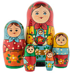 Матрешка "Традиционная с куклой" 5 мест