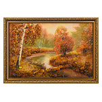 Картина янтарная "Осенний лес" 60х40 см