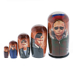 Матрешка "Вожди-политики. В.В.Путин" 5 мест