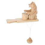 201401 Богородская игрушка Медведь барабанщик(барабан бол)