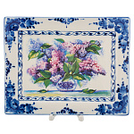 Плакетка "Сирень". Гжель в цвете