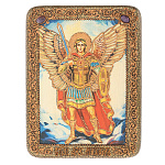 0066085/15*20см Икона подарочная"Архангел Михаил" мор.дуб  в ПУ (RTI-246-2.m)