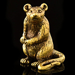 0060866 Микляихское литье Статуэтка КРЫСА СРЕДНЯЯ №3 (Ж214)