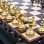 Современные подарочные шахматы с металлическими фигурами 48х48 см , фотография 3. Интернет-магазин ЛАВКА ПОДАРКОВ