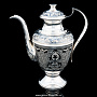 Чайник с гравировкой и чернением (серебро 875*), фотография 1. Интернет-магазин ЛАВКА ПОДАРКОВ