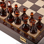 Шахматный ларец с янтарными фигурами 37х37 см, фотография 9. Интернет-магазин ЛАВКА ПОДАРКОВ