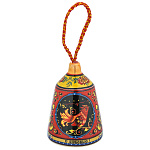 0074432 Сувенир  КОЛОКОЛЬЧИК "С ЛЮБОВЬЮ"петух  керамика 6 см