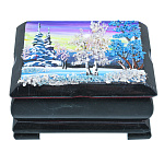 Шкатулка из натурального камня "Зима"