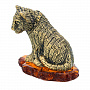 Статуэтка с янтарем "Сидящий тигренок", фотография 2. Интернет-магазин ЛАВКА ПОДАРКОВ