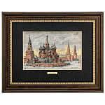 200339/30*40см Офорт цветной" Москва. Покровский собор"
