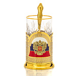 0055144 Златоуст Подстаканник с ложкой SUV-6074