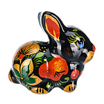 0069823 Хохлома Скульптура СИМВОЛ ГОДА 2023 "КРОЛИК" 5*4,5см