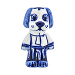 0069041 Сувенир Скульптура "СОБАКА ФИЛЯ" фарфор 14*13см