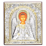 0052398/10*12см/5022270312 Икона  "Ангел Хранитель"дерево/шелкограф/позолота