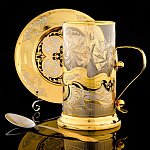 0049565 Златоуст Набор чайный (подстак., бл.170, ложка) RAZ - 4479