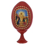 0070877 ЯЙЦО ПАСХАЛЬНОЕ "ВОСКРЕСЕНИЕ ХРИСТОВО" на подставке 12 см