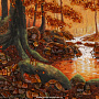Янтарная картина "Лесной ручей" 72х95 см, фотография 3. Интернет-магазин ЛАВКА ПОДАРКОВ