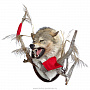 Чучело настенное "Голова волка. Воин с флажками", фотография 1. Интернет-магазин ЛАВКА ПОДАРКОВ