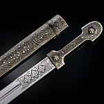 6318/53-55см Оружие сувенирное КИНЖАЛ "ИРБИС"ножны металлич.