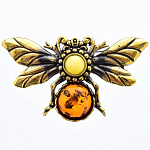 0058487/2177.4 Брошь Муха Ажурная (комбинированный)