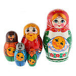 Матрешка "Русские сказки. Колобок" 6 мест