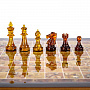 Шахматы с янтарными фигурами "Каре" 32х32 см, фотография 2. Интернет-магазин ЛАВКА ПОДАРКОВ