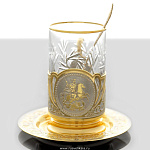 0019034 Златоуст Подстаканник " Г.ПОБЕДОНОСЕЦ"+ ч/л  в ПУ