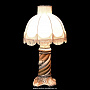 Фарфоровая настольная электрическая лампа с лепкой, фотография 2. Интернет-магазин ЛАВКА ПОДАРКОВ