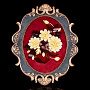 Панно янтарное настенное "Цветы. Барокко", фотография 1. Интернет-магазин ЛАВКА ПОДАРКОВ