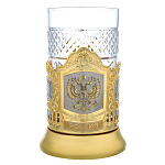 0069125 Златоуст ПОДСТАКАННИК "ГЕРБ РФ" серебрение