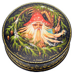 Лаковая миниатюра шкатулка "Лесовичок" Холуй