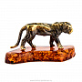 Статуэтка с янтарем "Тигр идущий", фотография 1. Интернет-магазин ЛАВКА ПОДАРКОВ