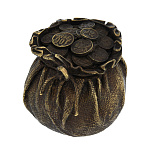 8973 Бронза Шкатулка "Мешок с деньгами" 