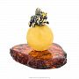 Статуэтка с янтарем "Золотая рыбка", фотография 2. Интернет-магазин ЛАВКА ПОДАРКОВ