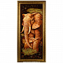 Картина янтарная "Слоны" 51х111 см, фотография 1. Интернет-магазин ЛАВКА ПОДАРКОВ