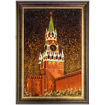 Картина янтарная "Москва. Спасская башня" 70х49 см