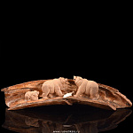  Изделия из кости Скульптура "Медведи" Бивень мамонта, В056