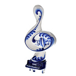 0037264 Гжель Скульптура "СКРИПИЧНЫЙ КЛЮЧ" Авт. Черновы В. и Л.  